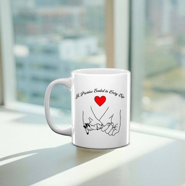 Pinky Promise Heart Love Ceramic Mug – Romantic Gift for Couples, Coffee & Tea Lovers, Anniversary & Valentine Special"