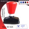 Novotech Print Self-Inking Custom Rubber Stamp 50×25 mm | Personalized Name, Logo & Text | Office, Business, School, Shop Use